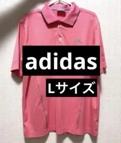 adidas ピンク ストライプ ポロシャツM - メルカリ