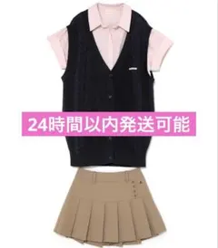 andmary Mimi shirt layered set up navy - メルカリ