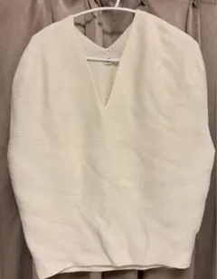 UNIQLO アイボリー Vネックニットベスト M