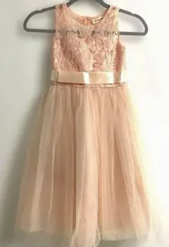 キッズ フォーマルドレス ピンク レース 発表会 結婚式