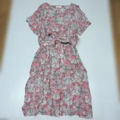 pont de chalons ポンデシャロン★ウエストリボンお花柄ワンピース★のサムネイル