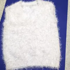 VISホワイトファーベスト ノースリーブな