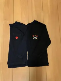 黒の長袖カットソー 2枚セット