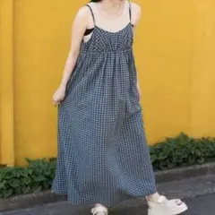 フリークスストア　freak’s store キャミワンピ　ロング　チェック