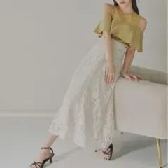 プロポーションボディドレッシング　レースフレアスカート　S ハイウエストのサムネイル