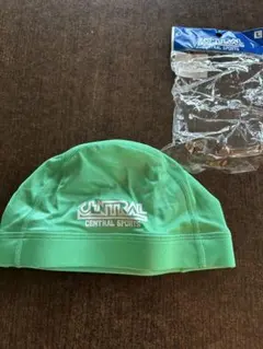 セントラル 水泳帽 グリーン Lサイズ