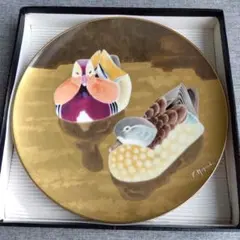 美濃焼 庫山窯 色絵手まり 和皿盛皿 5客セット 金彩 金襴手 廃盤 A① 前畑陶器 庫山窯 金彩 色絵手まり 大皿 30.5cm 美濃焼 鉢 盛皿 箱付き
