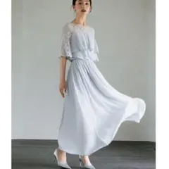 【美品】オケージョンドレス グレー M