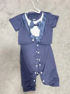 タキシード風セレモニースーツ 6-9M ネイビー