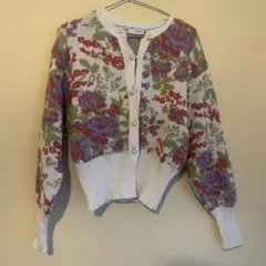 ZARA 花柄カーディガン 長袖