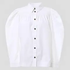 [GANNI] Puff Sleeves Cotton Poplin Shirtのサムネイル