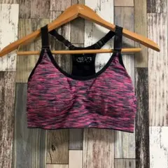 スポーツブラ フイットネスブラ ノンワイヤー ハーフトップ ヨガウェアパープル2️⃣