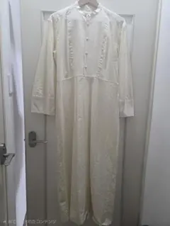 ホワイトシャツワンピース 長袖