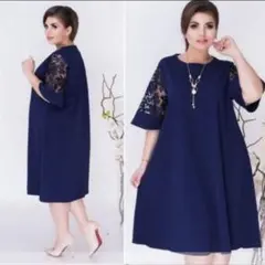 新品未使用　大きいサイズ　ワンピース　パーティードレス　レース　スカート