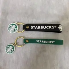チャーム ロゴストラップ付き キーホルダー　2個セット