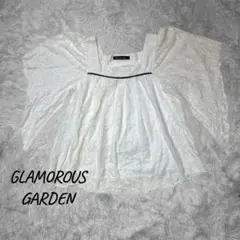 Glamorous Garden レース チュニック ホワイト 半袖　古着のサムネイル