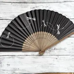 ❤️ 早い者勝ち ❤️ 扇子 トンボ柄 黒 和柄 メンズ レディース 夏祭り