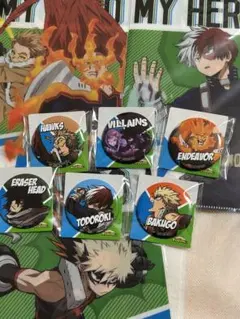 最終値下げ！　ヒロアカ　ファミマ　缶バッジ　クリアファイルセット