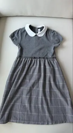 ドレッサージュ　グレー チェック柄 ワンピース　130