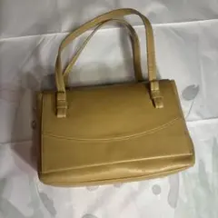 【美品】ピエールカルダン レザー ハンドバッグ ヴィンテージ レトロ 黄色のサムネイル