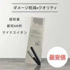 マイナスイオン ストレートアイロン ミニタイプ 自担 ヘアケア 軽量 旅行 海外