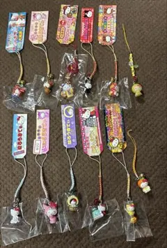 ご当地キティ】根付け 東北限定② 8点セット ハローキティ ストラップ