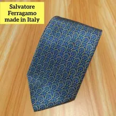 Salvatore Ferragamo ロゴ柄 ネクタイ　イタリア製