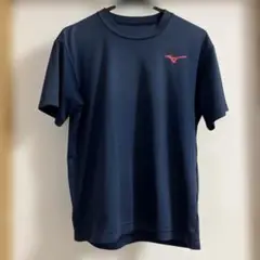 Mizuno レディース Tシャツネイビー Tシャツ ピンクロゴ