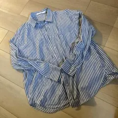 AMERICAN HOLIC ストライプシャツ 長袖 ブルー Mのサムネイル