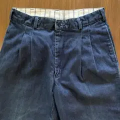 90s デニム　ツータック　ワークパンツ　古着