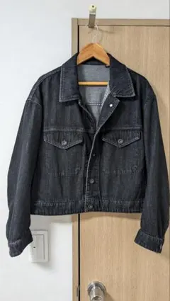 UNIQLO ユニクロ ブラック デニム クロップドジャケット