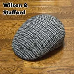 80-90s Wilson & Stafford ウールハンチング 千鳥格子