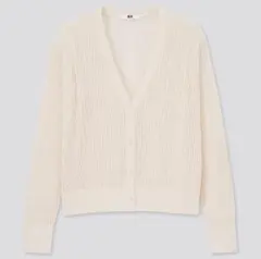 UNIQLO ハイツイストコットン ショート カーディガン 夏 メッシュ