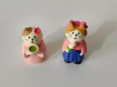 本日おまけ付き　デコレ　コンコンブル　お抹茶猫　はいからさん猫　お花見　2点
