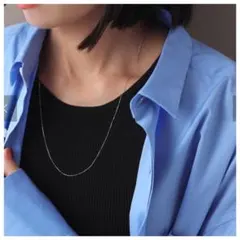 Lilas シャインカットアズキチェーンネックレス 50cm WG K10のサムネイル