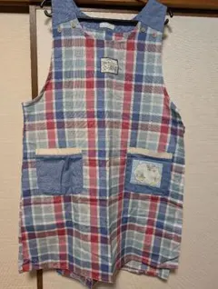 チェック柄エプロン