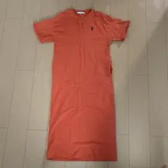 U.S. POLO ASSN. ロングワンピース オレンジ 半袖