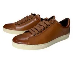 未使用品 TOM FORD トムフォード レザースニーカーブラウン ８T 26㎝