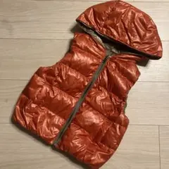 コムサイズム　中綿ダウンベスト フード付き 100 リバーシブル