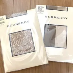 バーバリー　柄タイツ　ストッキング　ベージュ　M〜L