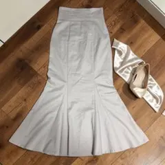 【美品】SNIDEL スナイデル マーメイド フリル スカート ベージュ XS