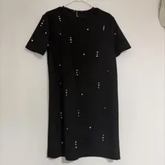 ラインストーン フェイクスエード ワンピース タグ付き