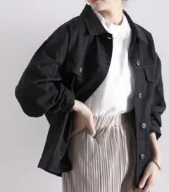 classicalelf ゆるビッグシルエットのコットン&デニムジャケット