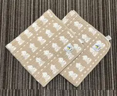 ファミリア マルチガーゼケット ブラウン 約57cm x 57cm 2枚　双子