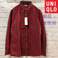 【新品未使用】UNIQLO ユニクロ チェックシャツ 長袖 Lサイズ