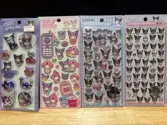 Kuromi ボンボンドロップシール等　4枚セット