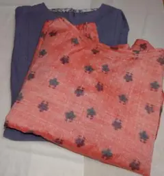 リネンワンピースと未使用プルオーバー