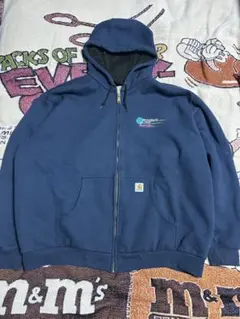 Carhartt 104078 ルーズフィット ジップパーカー 紺 L 企業 - メルカリ