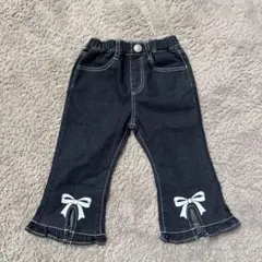 【新品】最終値下げ　90cm キッズ　デニムフレアパンツ