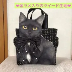 コヤンイサムチョン　超Big赤ちゃん猫と友達　黒猫ちゃんサイドポケットトート